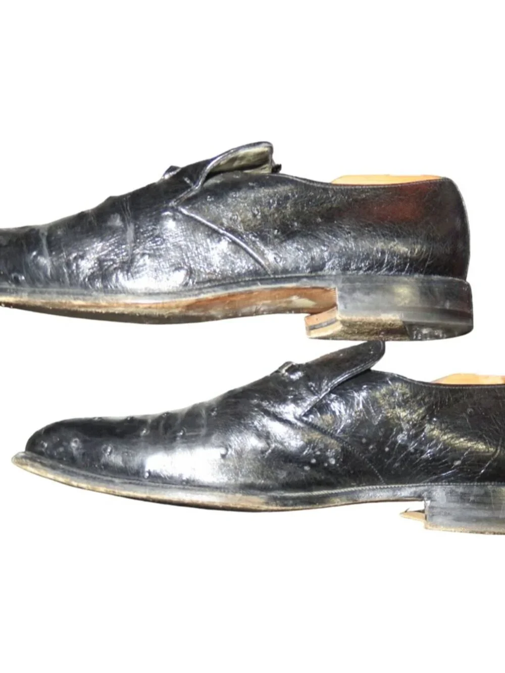 Moreschi of Italy Genuine Ostrich Italian Leather Oxford Loafers Dress Shoes sz